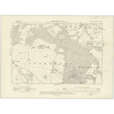 1905 Map of Norfolk XI.SW, 1907 Print