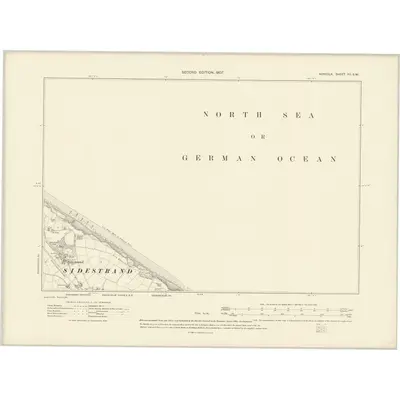 1905 Map of Norfolk XII.SW, 1907 Print