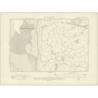1904 Map of Norfolk XIII.SE, 1907 Print