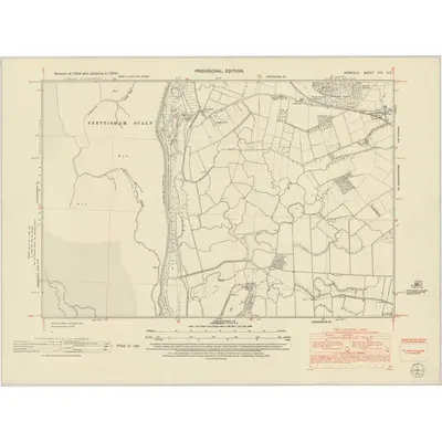 1950 Map of Norfolk XIII.SE, 1952 Print