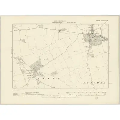 1904 Map of Norfolk XIV.NE, 1906 Print