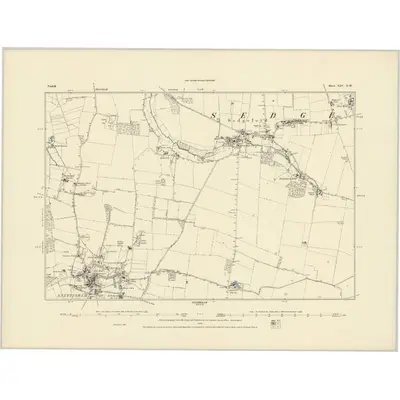 1885 Map of Norfolk XIV.NW, 1886 Print