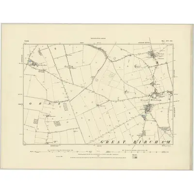 1885 Map of Norfolk XIV.SE, 1886 Print