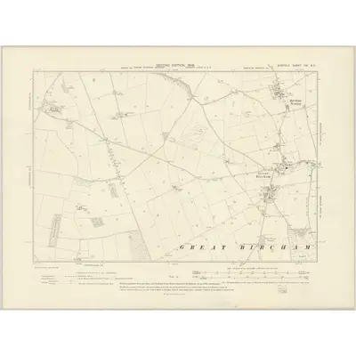 1904 Map of Norfolk XIV.SE, 1906 Print