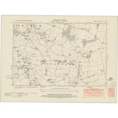 1946 Map of Norfolk XIX.NW, 1950 Print