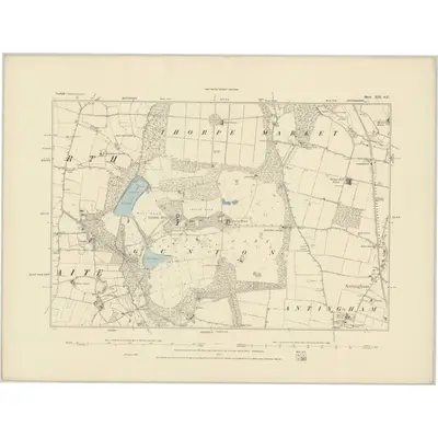 1885 Map of Norfolk XIX.SE