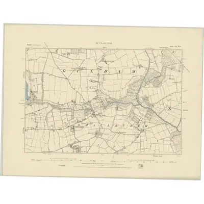 1884 Map of Norfolk XL.NE, 1885 Print