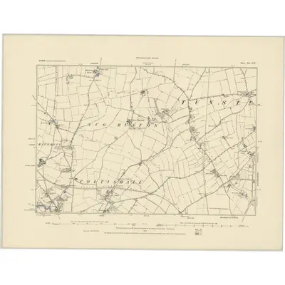 1880 Map of Norfolk XL.SW, 1885 Print
