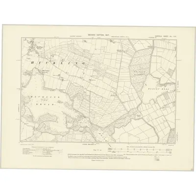 1905 Map of Norfolk XLI.SE, 1907 Print