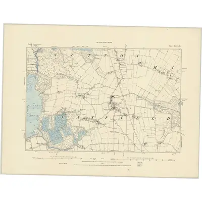 1881 Map of Norfolk XLI.SW, 1885 Print