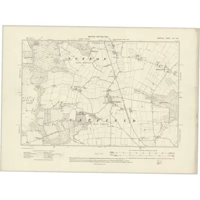 1905 Map of Norfolk XLI.SW, 1907 Print