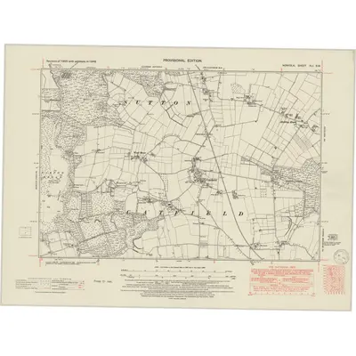 1946 Map of Norfolk XLI.SW, 1950 Print