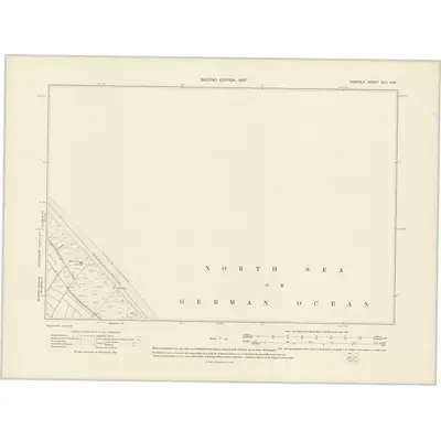 1905 Map of Norfolk XLII.NW, 1907 Print