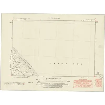 1946 Map of Norfolk XLII.NW, 1950 Print