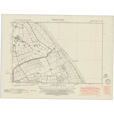 1946 Map of Norfolk XLII.SW, 1950 Print