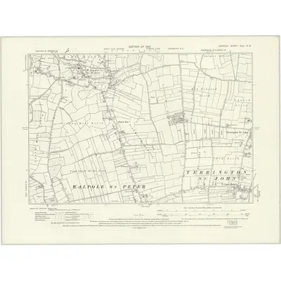 1925 Map of Norfolk XLIV.NW, 1927 Print