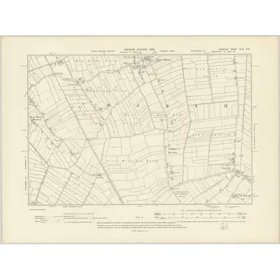 1904 Map of Norfolk XLIV.SW, 1906 Print