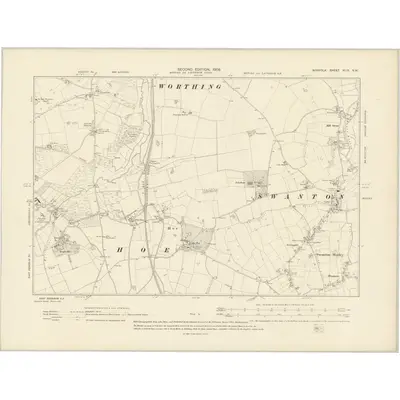 1905 Map of Norfolk XLIX.NW, 1906 Print