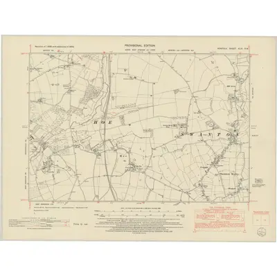 1950 Map of Norfolk XLIX.NW, 1952 Print