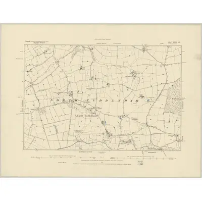 1881 Map of Norfolk XLIX.SE, 1885 Print