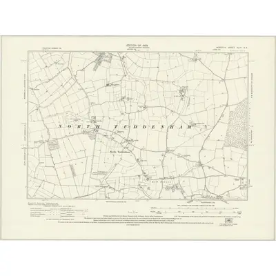 1926 Map of Norfolk XLIX.SE, 1929 Print