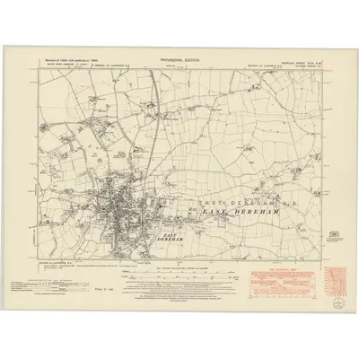 1950 Map of Norfolk XLIX.SW, 1952 Print