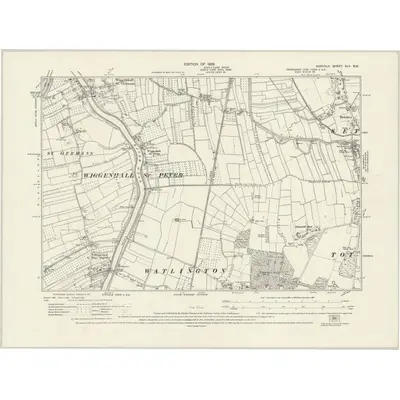 1927 Map of Norfolk XLV.SW, 1929 Print