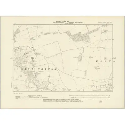 1904 Map of Norfolk XLVI.NE, 1906 Print