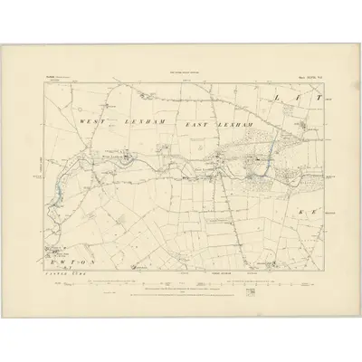 1883 Map of Norfolk XLVII.NE, 1884 Print