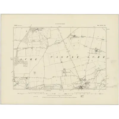 1883 Map of Norfolk XLVII.NW, 1884 Print
