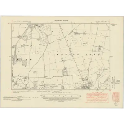 1950 Map of Norfolk XLVII.NW, 1952 Print