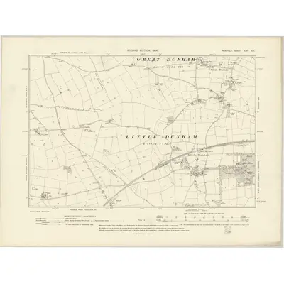1904 Map of Norfolk XLVII.SE, 1906 Print