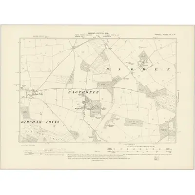 1904 Map of Norfolk XV.SW, 1906 Print