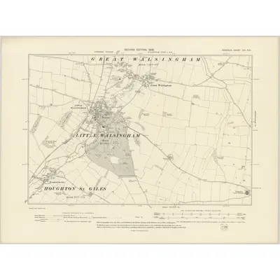 1904 Map of Norfolk XVI.NE, 1906 Print