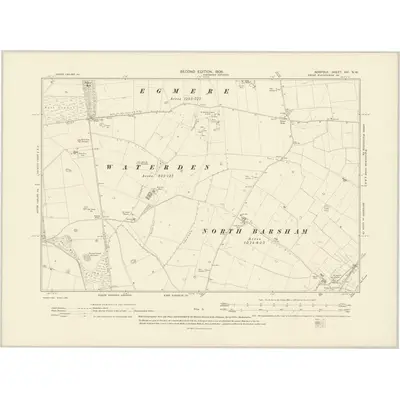 1904 Map of Norfolk XVI.NW, 1906 Print