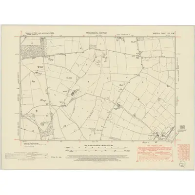 1950 Map of Norfolk XVI.NW, 1952 Print