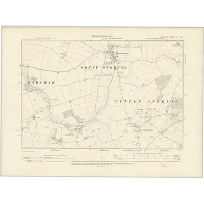 1904 Map of Norfolk XVI.SE, 1906 Print