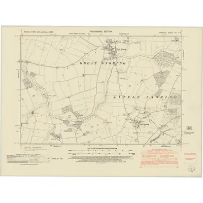 1950 Map of Norfolk XVI.SE, 1952 Print