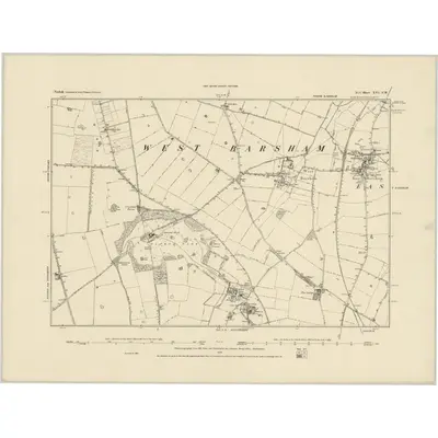 1885 Map of Norfolk XVI.SW, 1886 Print