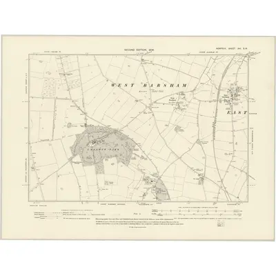 1904 Map of Norfolk XVI.SW, 1906 Print