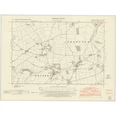 1950 Map of Norfolk XVII.NE, 1952 Print