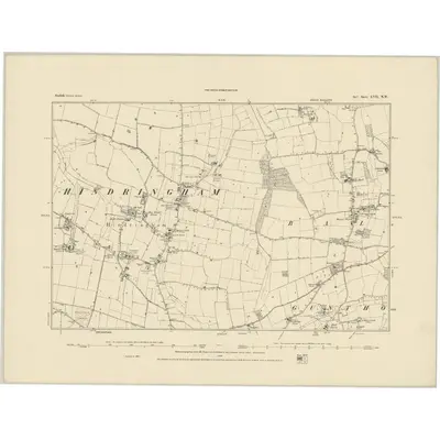 1885 Map of Norfolk XVII.NW, 1886 Print