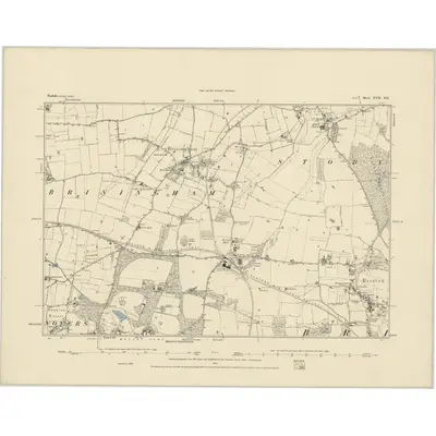 1885 Map of Norfolk XVII.SE, 1886 Print