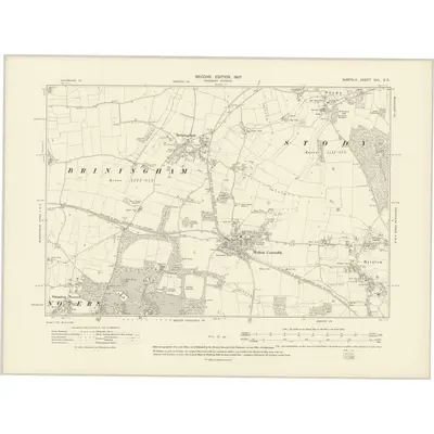 1904 Map of Norfolk XVII.SE, 1907 Print