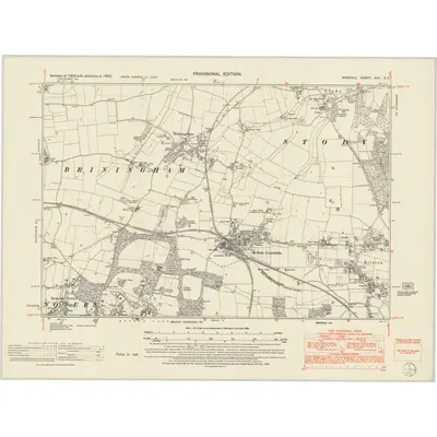 1950 Map of Norfolk XVII.SE, 1952 Print
