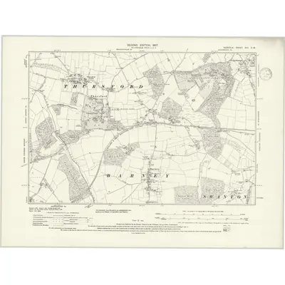 1904 Map of Norfolk XVII.SW, 1939 Print
