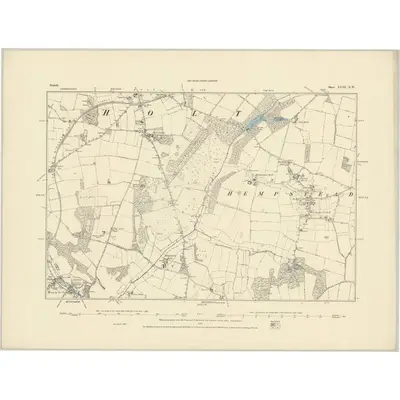 1885 Map of Norfolk XVIII.NW, 1886 Print