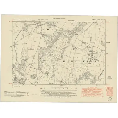 1950 Map of Norfolk XVIII.NW, 1951 Print