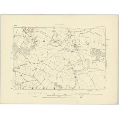 1885 Map of Norfolk XVIII.SW, 1886 Print