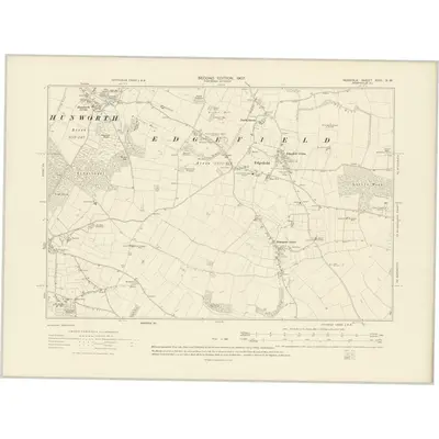 1904 Map of Norfolk XVIII.SW, 1907 Print